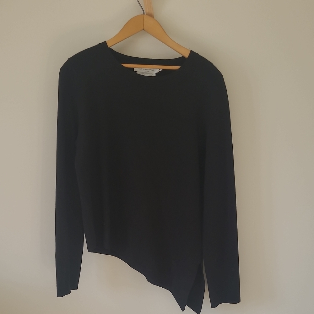 Black Asymmetrical Sweater